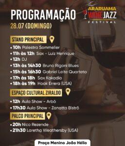 programação Araruama Wine Jazz