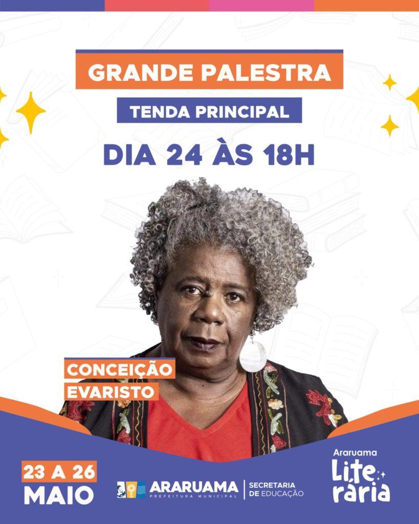 araruama literaria 2025 _24 de maio_18h_A premiada escritora Conceição Evaristo
