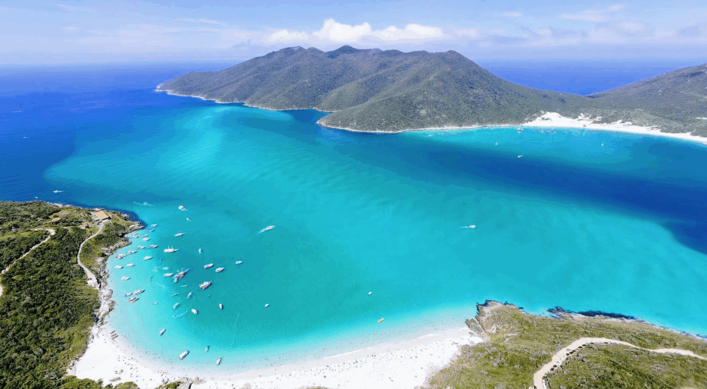Vista aérea Arraial do cabo rj