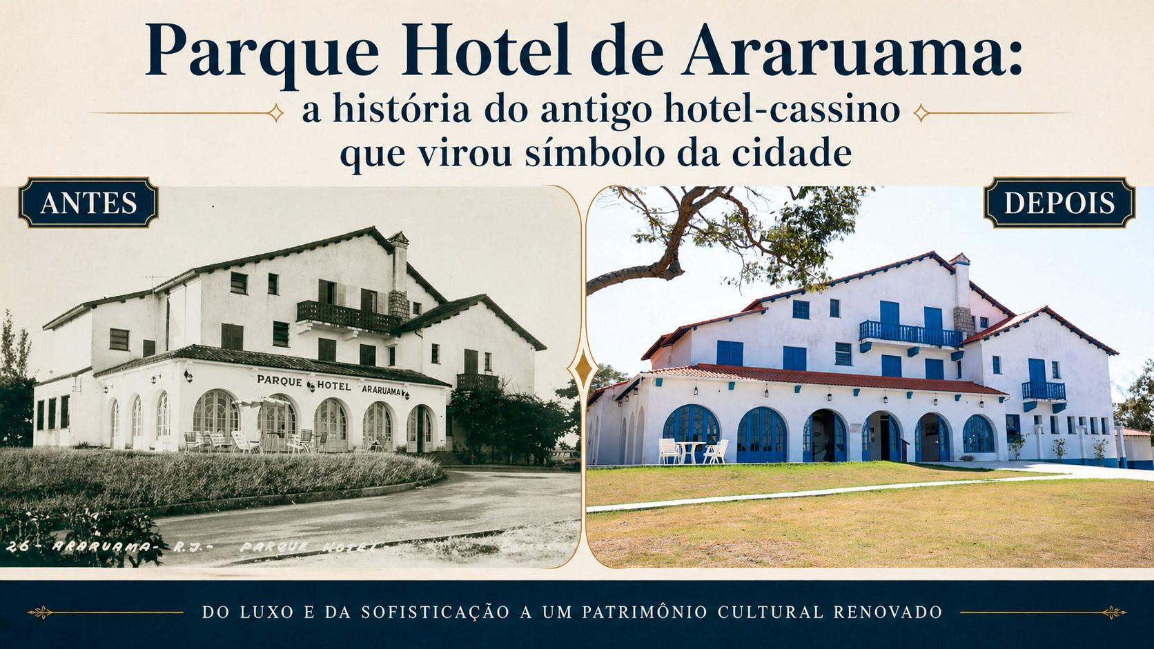 Fachada do Parque Hotel de Araruama, patrimônio histórico do município