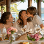restaurantes na Região dos Lagos Dia das Mães em almoço de família à beira-mar