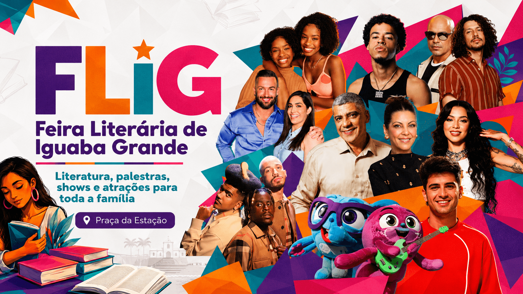 FLIG Feira Literária de Iguaba Grande promete transformar a Praça da Estação