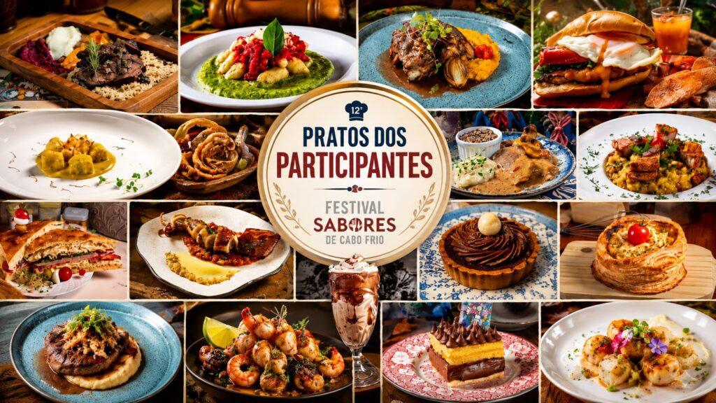 Festival-Sabores-de-Cabo-Frio-pratos-dos-restaurantes-participantes-1024x576 12º Festival Sabores de Cabo Frio 2026 começa com Vila Gastronômica na Passagem