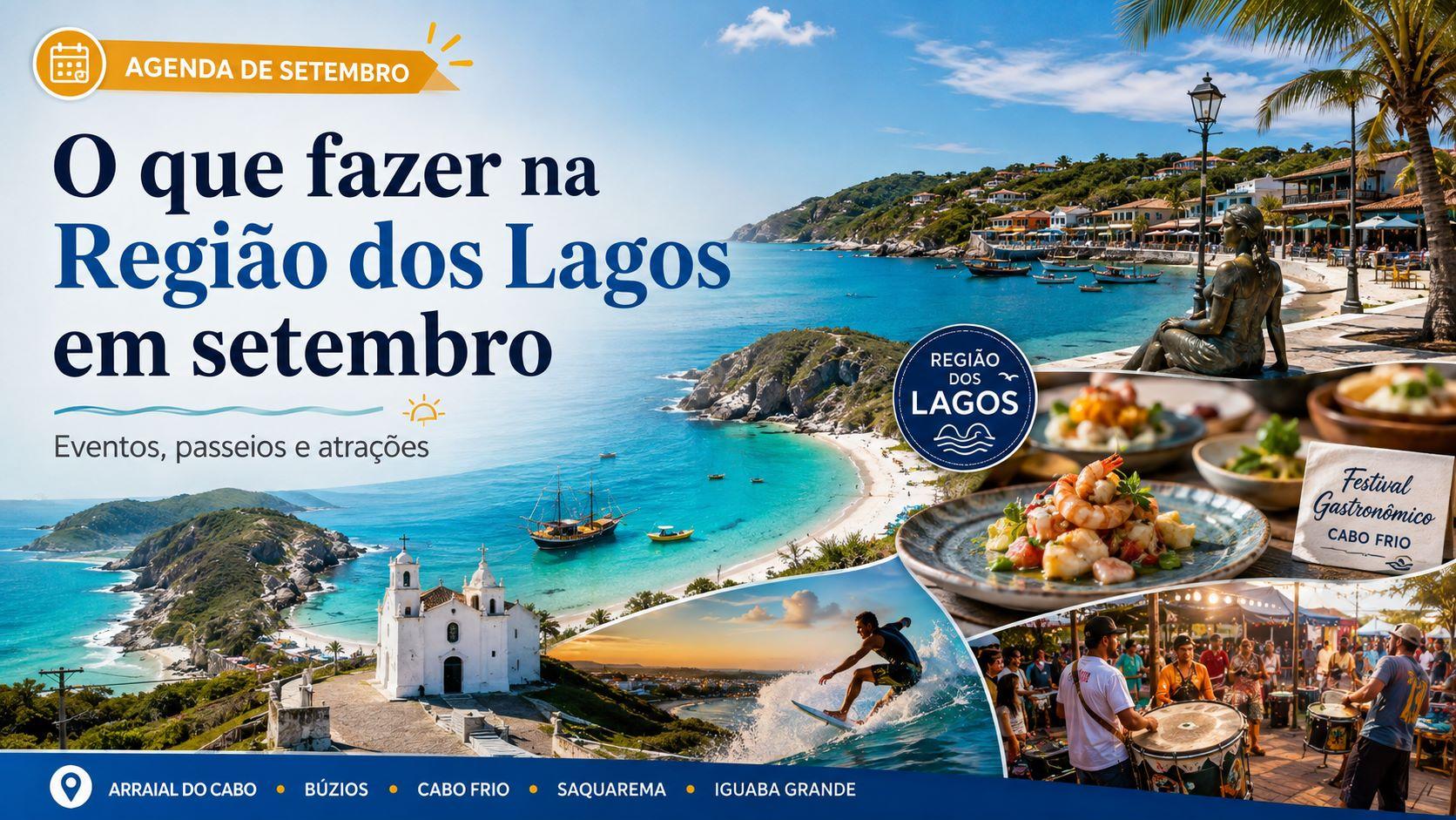 O que fazer na Região dos Lagos em setembro com eventos, passeios e atrações