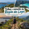 Trilhas e mirantes da Região dos Lagos com vistas para praias, lagoas e montanhas