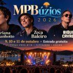 MPBúzios 2026 com Adriana Calcanhotto, Zeca Baleiro e Biquini Cavadão