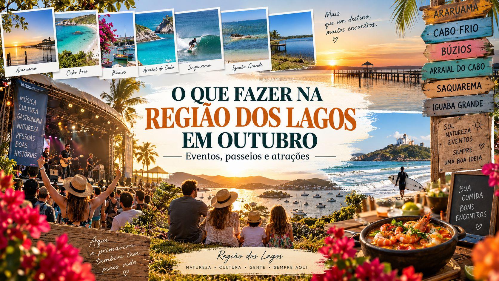 O que fazer na Região dos Lagos em outubro com eventos, festivais e passeios
