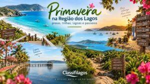 Primavera na Região dos Lagos com praias, trilhas, lagoas e passeios